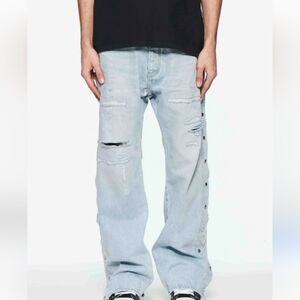 Purple Brand P085 Light Indigo Tearaway Vintage - Light Indigo Size 34